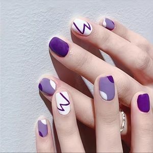 Purple Funk - Nail Junkie - full artificial nail set